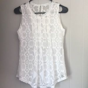 White Lace Tank Top